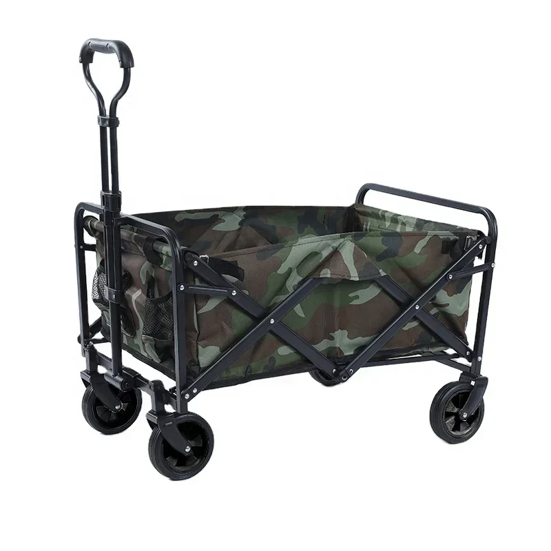 

Beach Wagon with All-Terrain Wheels Utility Outdoor Camping Beach Cart Collapsible Folding Utility Cart Wagon