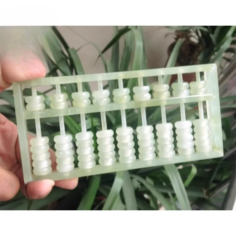 

Ruyi jade abacus decorative ornament natural Xiuyu auspicious pure hand-carved