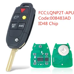 LQNP2T-APU 5 button remote key keyless 315MHz id48 chip fob for Volvo XC70 XC90 S60 S70 S80 V70 2004-2015