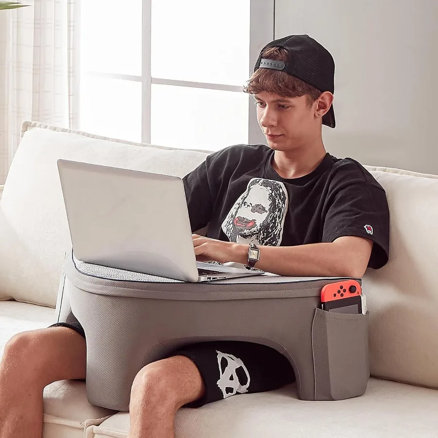 

Reading Pillow for Gaming Lap Desk Pillow for Laptop with Pockets Gaming Pillow for Lap Memory Foam Laptop Pillow for Reading G