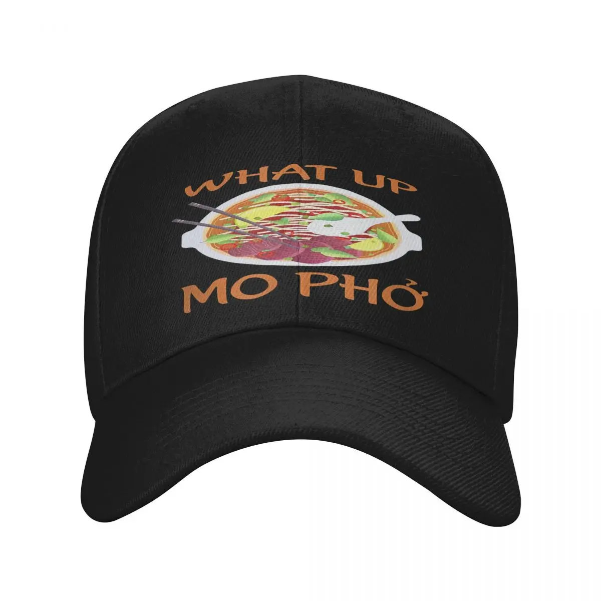 What Up Mo Pho Vietnamese Noodles Soup Bowl Men Cap Caps Men Women's Cap Women's Baseball Cap Man Hat Baseball Cap