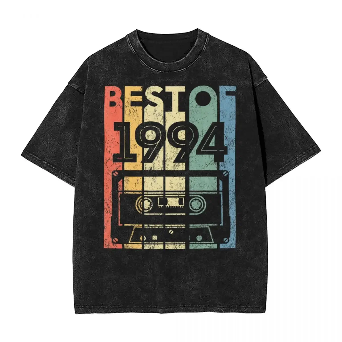 Best Of 1994 40 Years Old Washed T Shirt Streetwear Hip Hop Novelty T-Shirts Tees for Men Women Short Sleeve High Street Summer