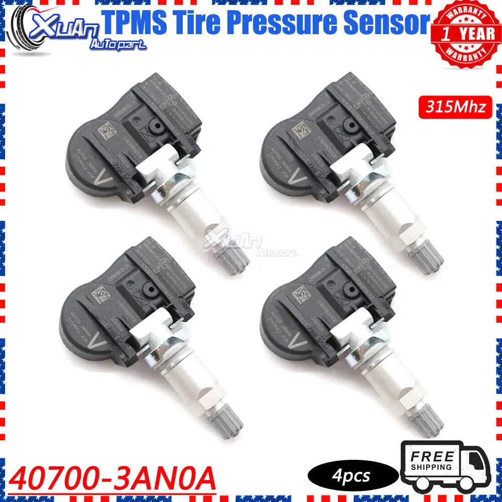 

1/4 шт., датчик давления в шинах для Nissan Frontier Maxima NV200 Sentra Versa 315 МГц 407003AN0A
