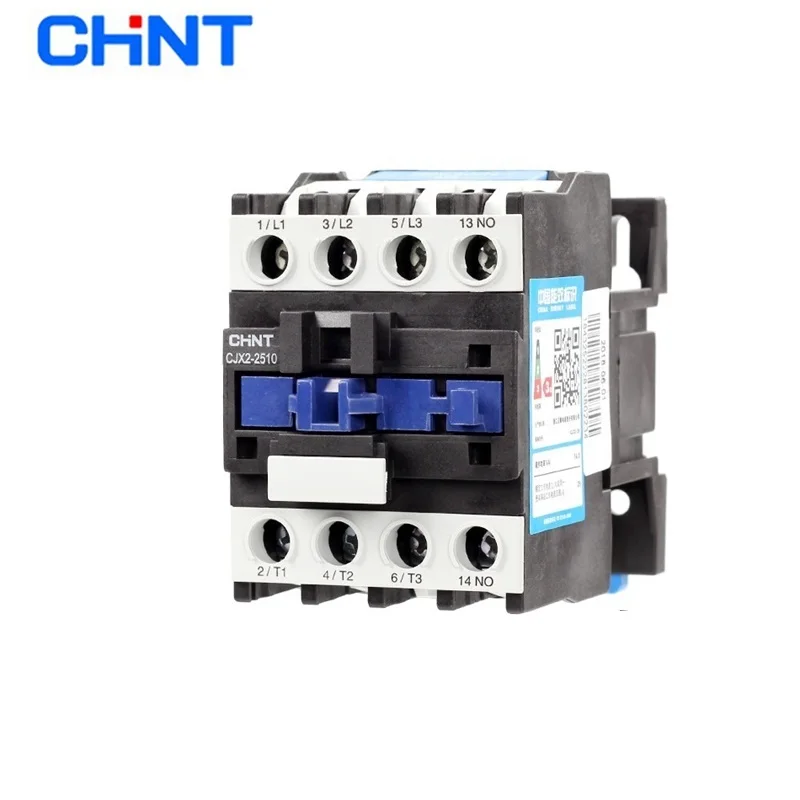 

Original CHINT CJX2-2510 1NO AC Contactor 25A Coil Voltage 380V 220V 110V 36V 24V LC1-D AC Contactor