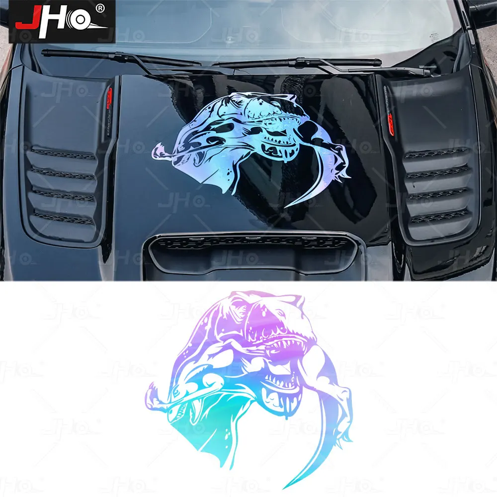 

JHO TRX Eating Raptor Outline Sticker Glow in Dark Decal Decoration Film Offroad Truck T-rex Ram 2021 2022 2023 Custom Vinyl