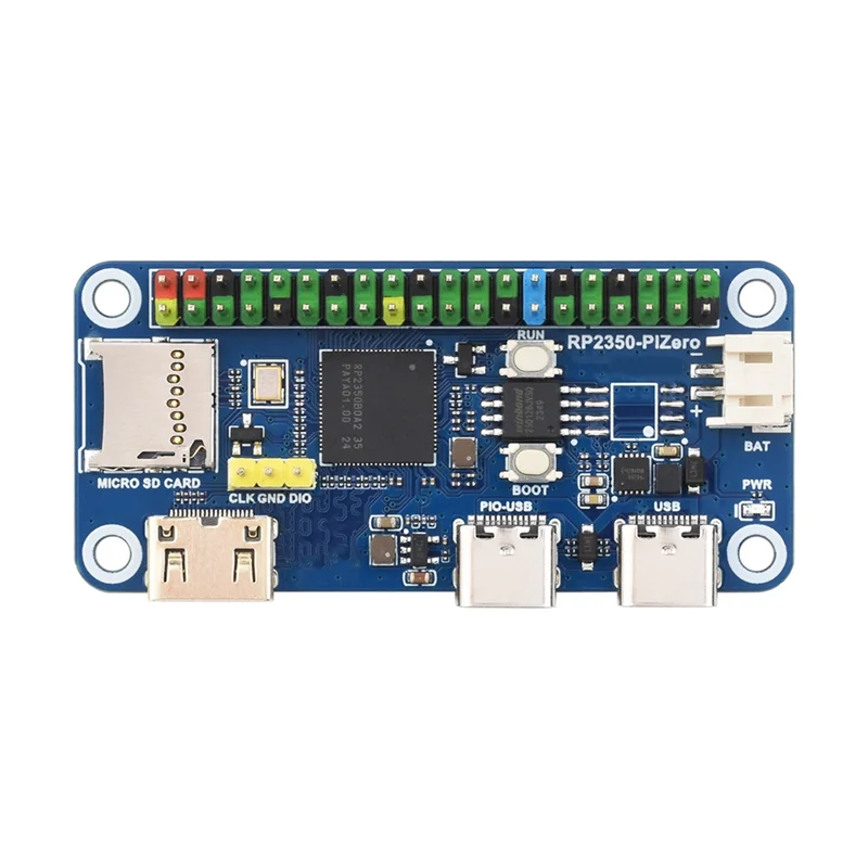 Waveshare RP2350-Pi Zero RP2350-Pi Zero Development Board For Raspberry Pi 40 Pin GPIO Interface Microcontroller