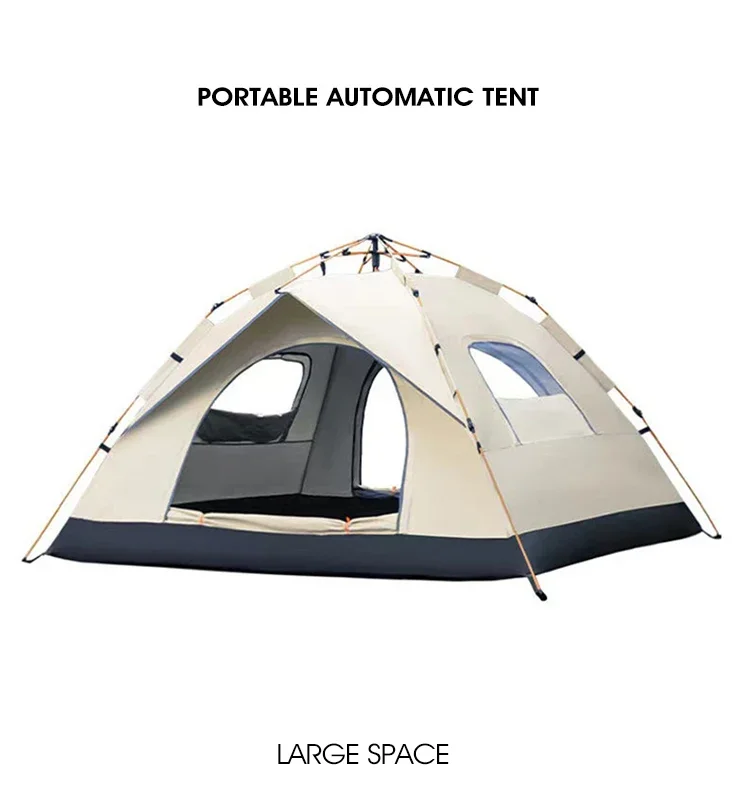 Free shipping Wholesale Outdoor Portable Automatic Camping Quick Open Silver Glue Sunscreen Thickened Rainproof Camping Tent