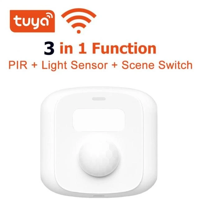 Smart WiFi/Zigbee PIR & Light Sensor Switch - 3-in-1 Functionality with Remote Control