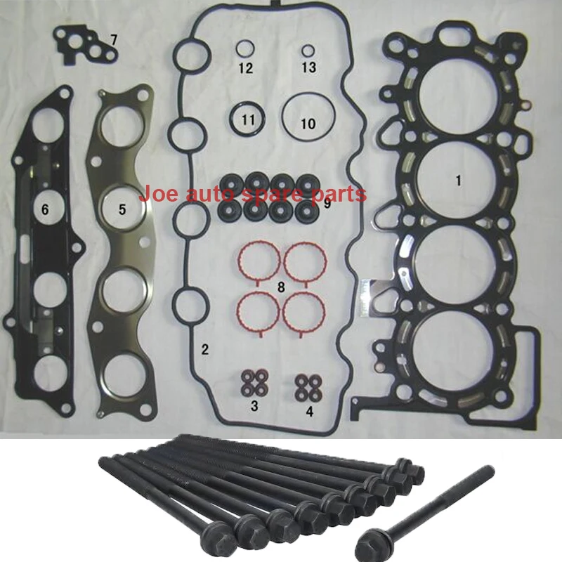 

L12A2 L12A3 L13A1 L13A3 L13A5 Engine Full gasket set kit cylinder head bolt nuts for Honda Jazz II Fit Aria city 1.2L 1.3L 1.4L