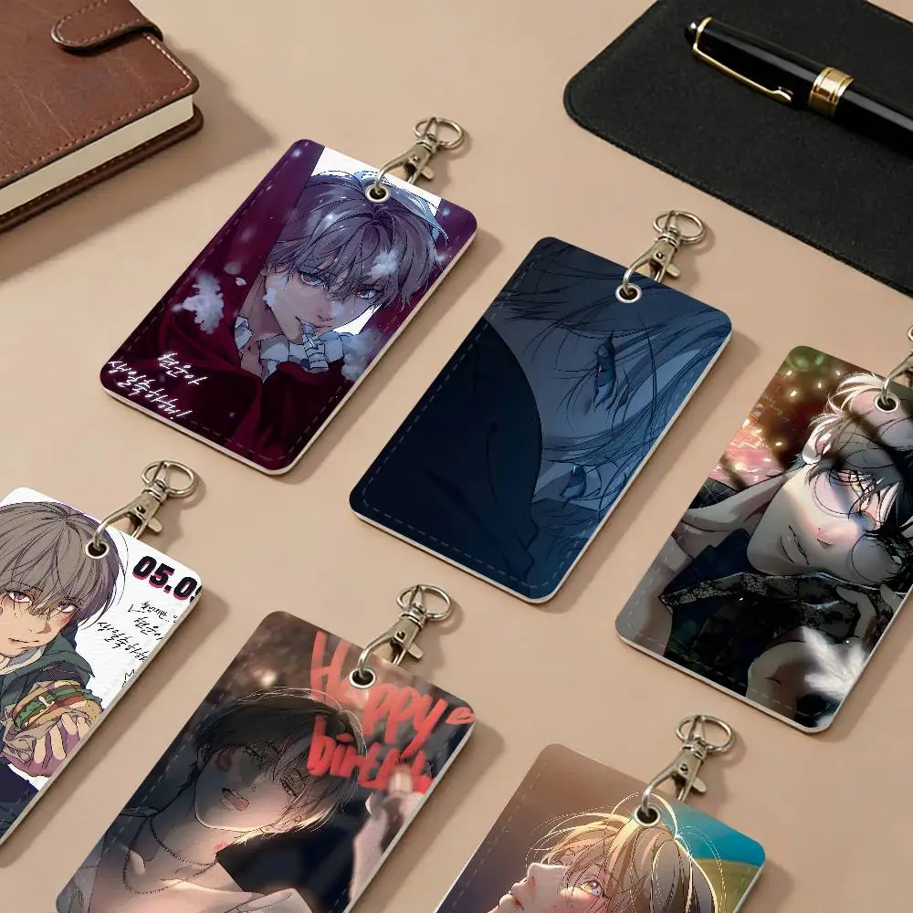 L-Lost In The C-Cloud Anime PU Leather Card Holders Anti-lost Protective Cover Cases Cards