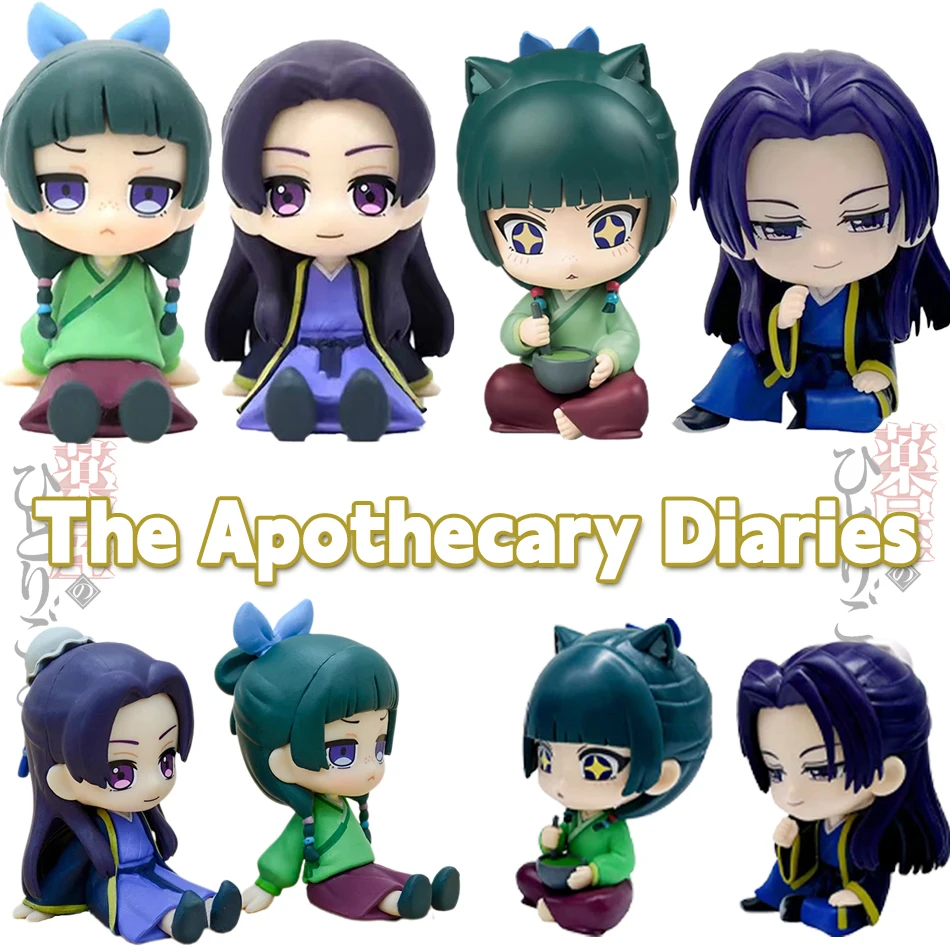 2027 The Apothecary Diaries Maomao Jinshi Mini Figure Anime Periphery Kawaii Sitting Toys Desktop Car Model Christmas Gifts