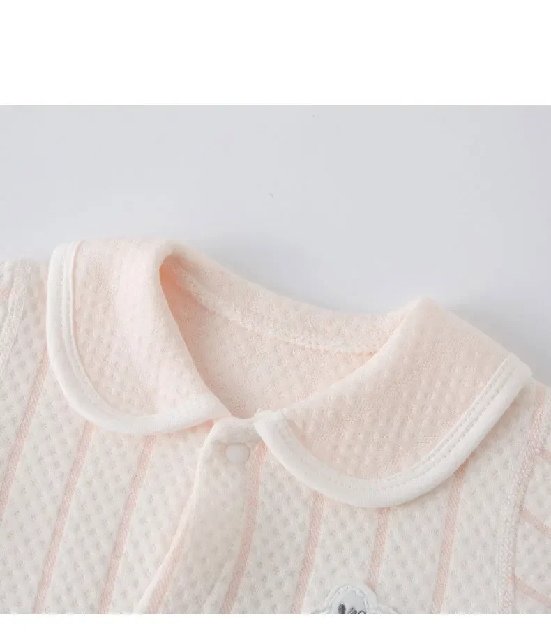 Newborn Girls Baby Spring Rompers Boys Long Sleeve Striped Jumpsuit Infant 100% Cotton Bodysuits & one-pieces