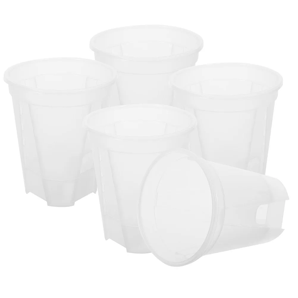 

5Pcs Self Watering Planter Automatic Water Absorption Plastic Flower Pot Indoor Home Gardening Container Orchid Succulent Pots