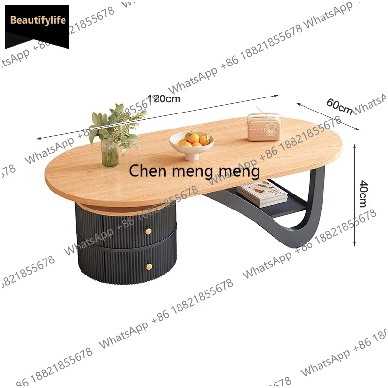 

c139 Nordic Luxury Coffee Table Wood Round Bedroom Minimalist Coffee Table Sets design mesinhas de cabeceira House Accessories