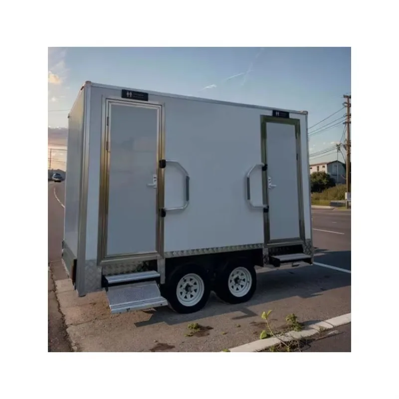 Mobile Bathroom Trailer with Lunch Room Luxury Toilet for Camping Festival Construction Site Custom