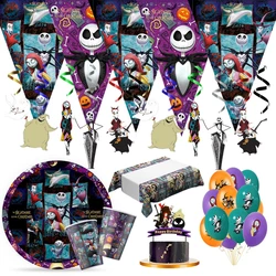 Il pesadelo prima di Natale Decorazione di compleanno Set di stoviglie usa e getta Natale Bambini Piatto Tazze toppers Articoli per feste