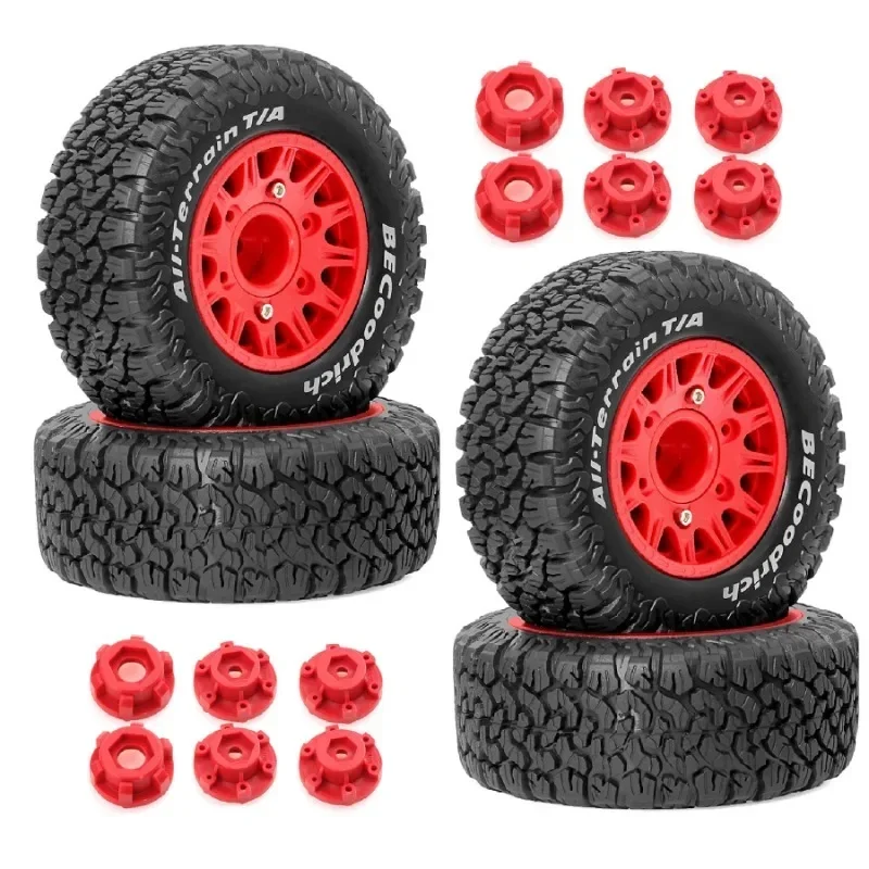 

RC Truck Tires With Plastic Wheel Rims 12 14 17mm Hex for 1/10 Scale RC Car ARRMA 727 Losi