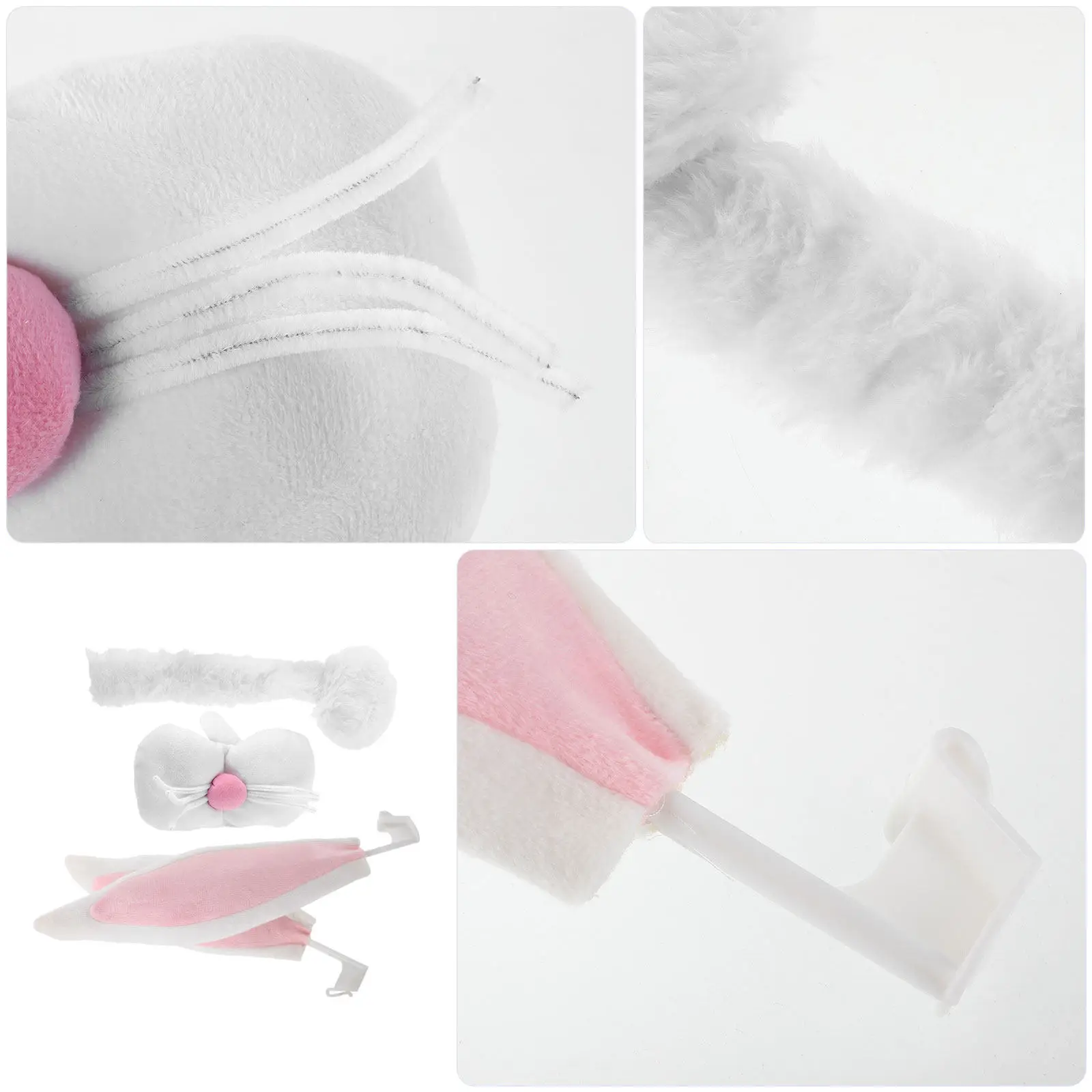 

1Set Pink Rabbit Ears Car Decorations Easter Bunny Auto Accessories Reusable Cute Vehicle Decor Bunny Decoration