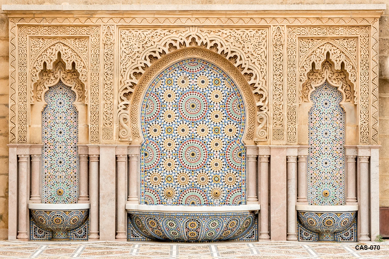 Moroccan Backdrop Mosque Temple Architecture Vintage Medieval Palace Middle Eastern Background Arabic Cultural Religious Travel