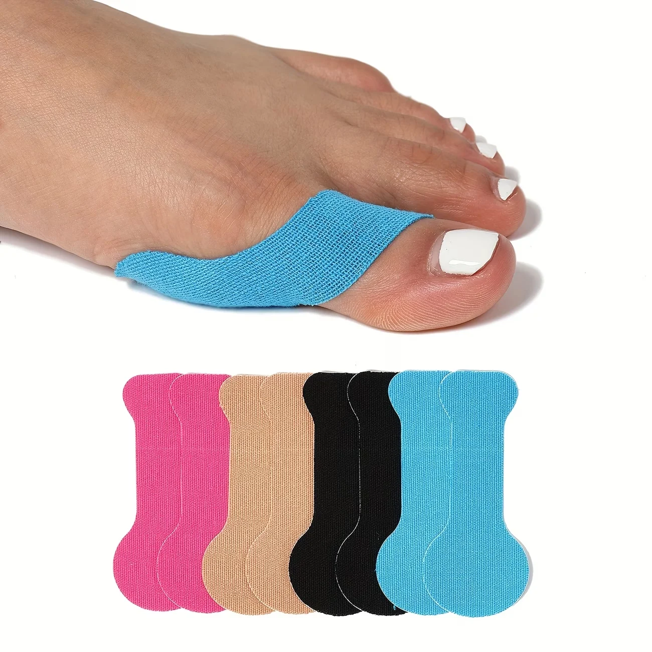 10 Sheets Elastic Toe Muscle Support Tape, Flexible Breathable Sports Tape, Toe Protector