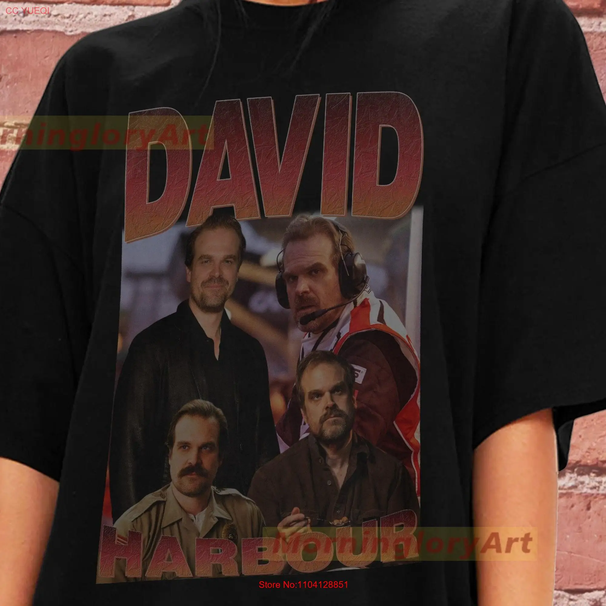 David Harbour T Shirt SweaT Sweater Cotton Clothing DT03 long or short sleeves