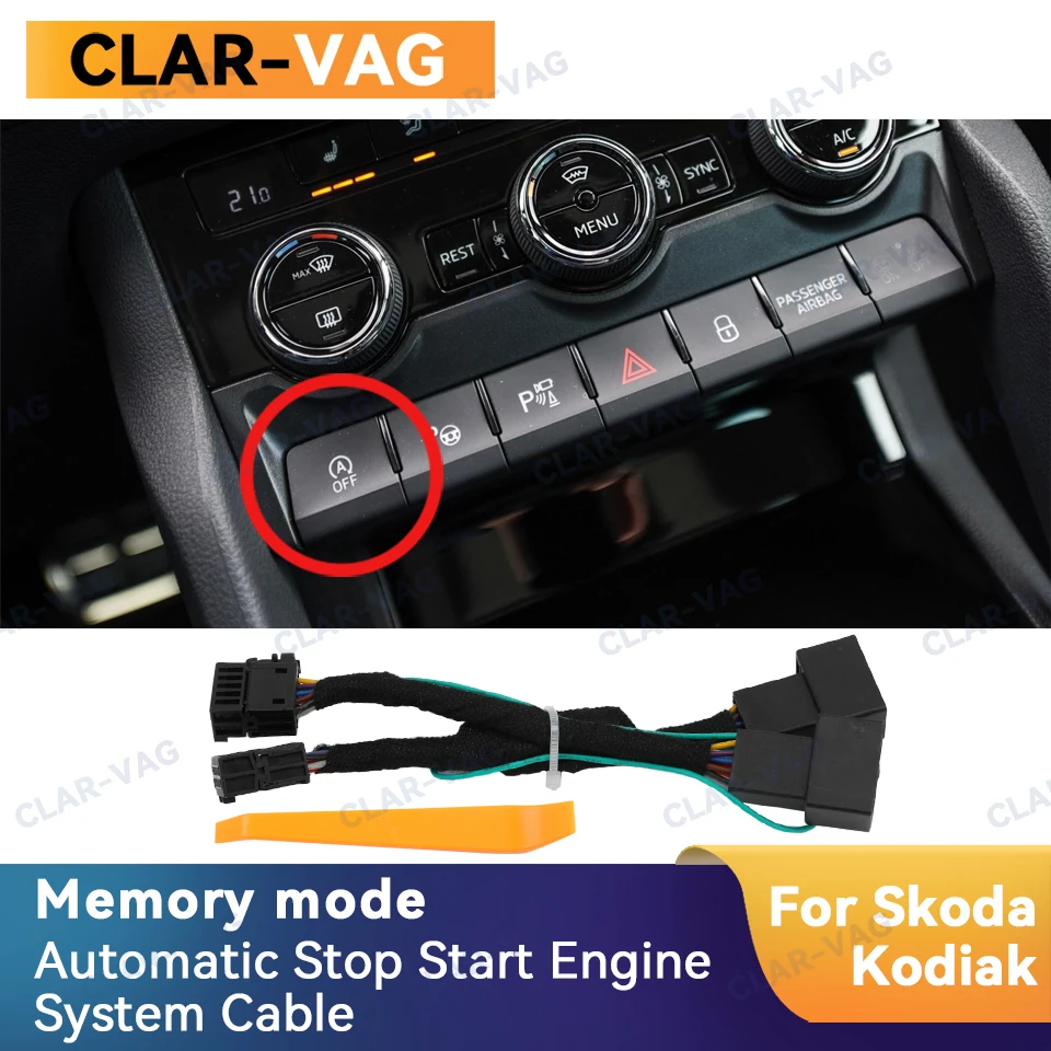 

For Skoda Kodiaq Car Automatic Stop Start Engine System Off Device Control Sensor Plug Cable Memory mode