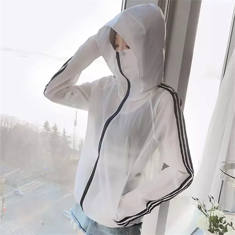 Hooded Sunscreen Clothes for Women 2024 Summer New Style Can be Outworn Loose and Thin Breathable Sunscreen Clothes Top for WF