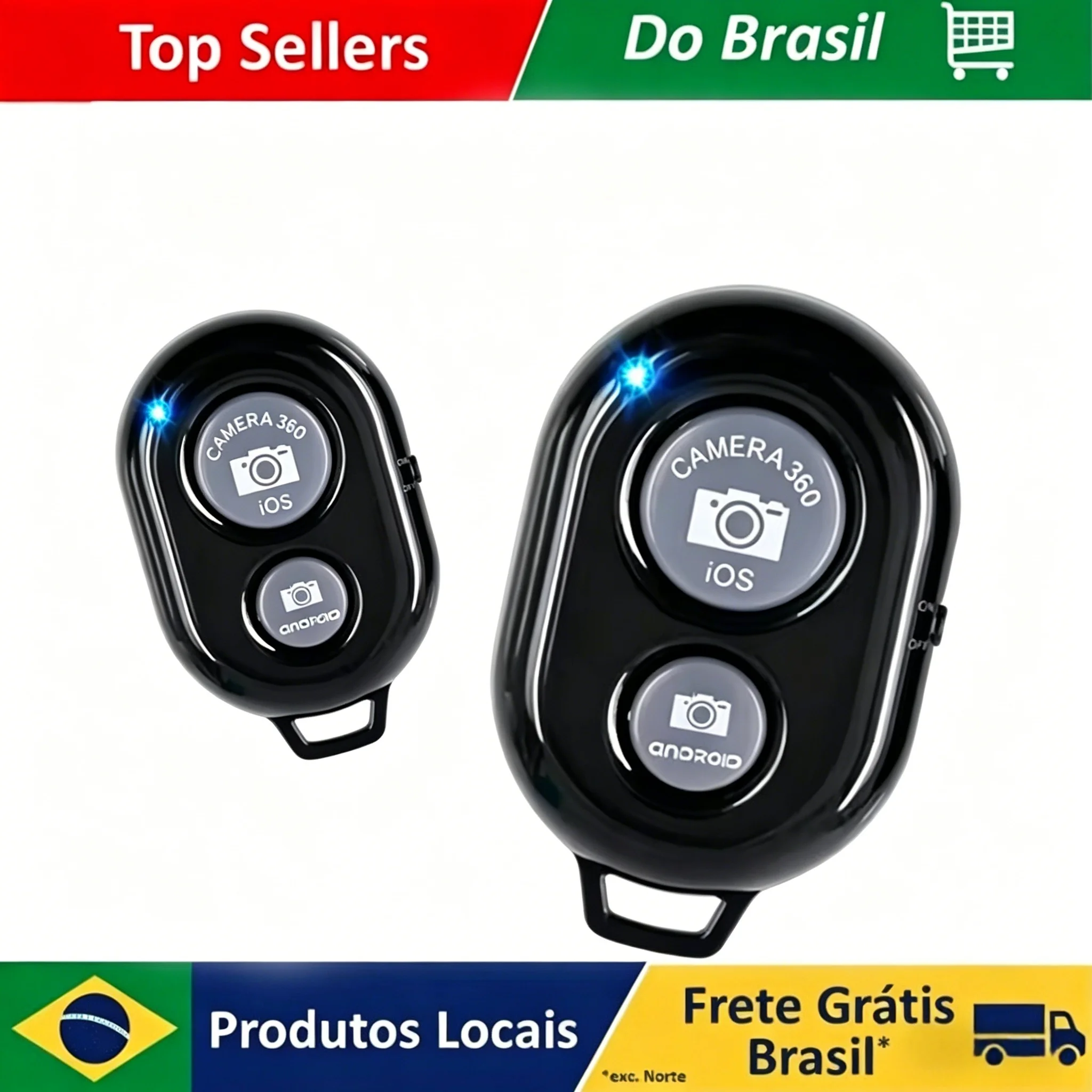 Controle Remoto Bluetooth para Câmeras de Smartphones no Brasil - Dispositivo Sem Fio Compatível com iPhone e Android para Tirar Fotos