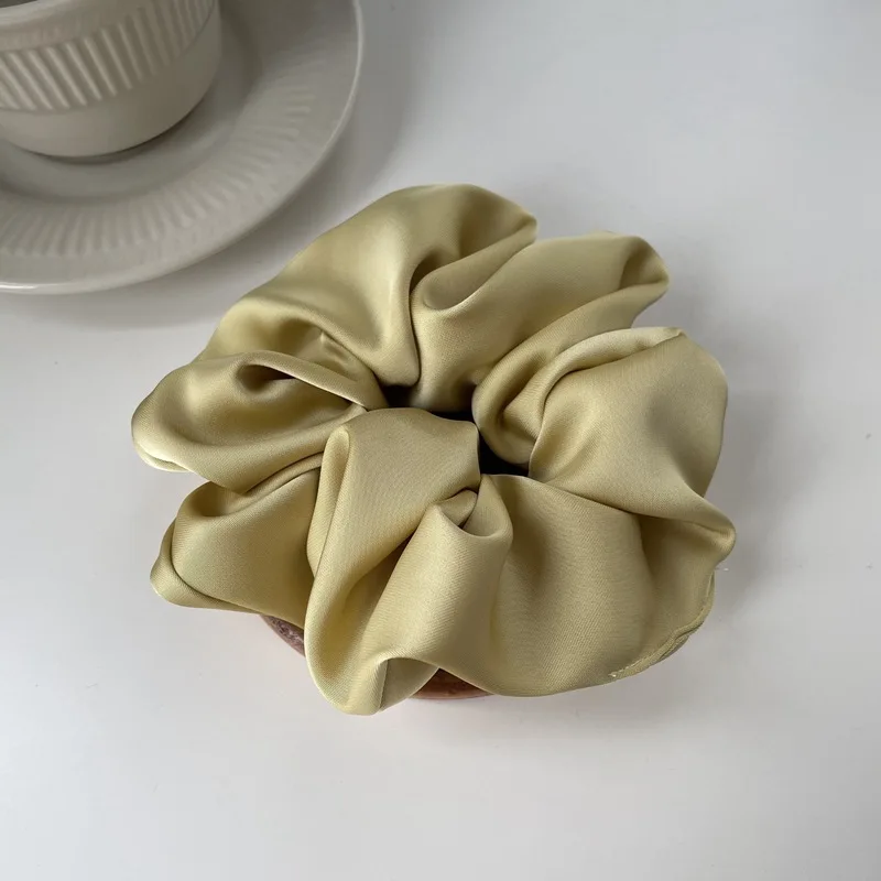 Französisch Seide Haar Zubehör Frauen Textur Elastique Cheveux Complementos De Moda Scrunchies Gomas Pelo Mujer Bands Krawatte Satin – Detail 9