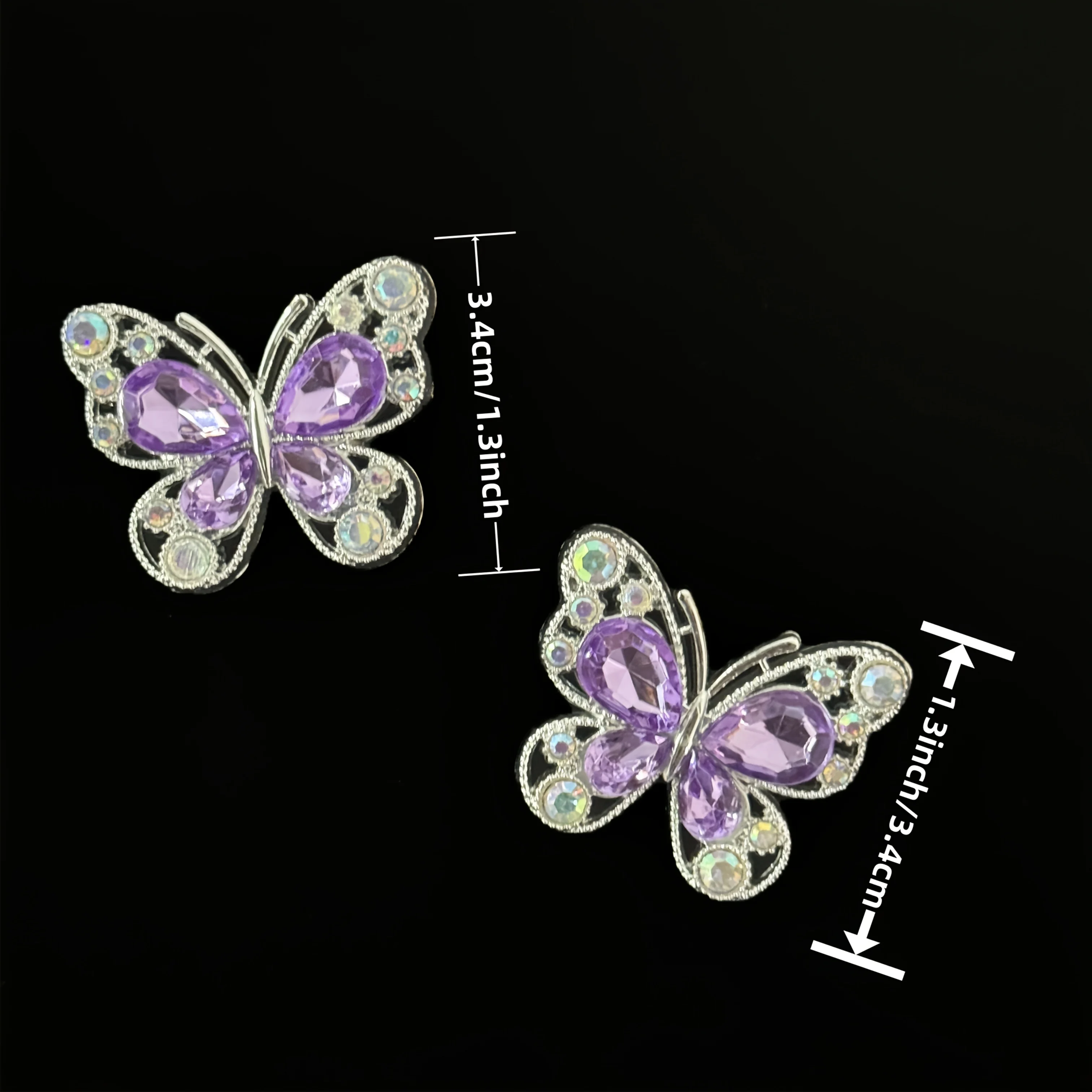 18pcs Silver Purple Chain Bowknot Beads Flower for DIY Open-Hole Sandals Garden Shoes Beach Slippers - Assorted Colors