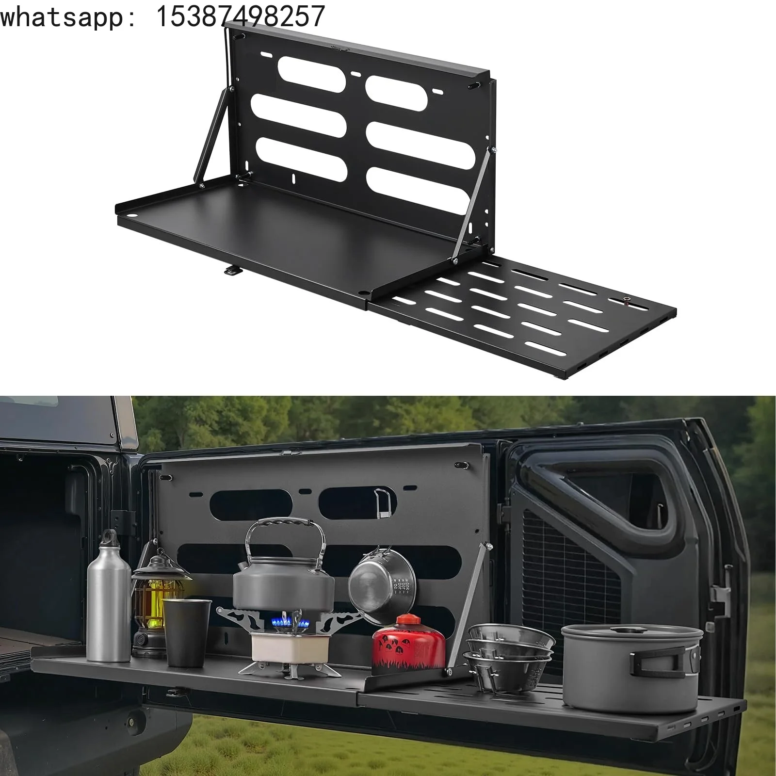 For 2007-2024 for Jeep Wrangler JK JKU JL JLU Unlimited Sports Freedom Sahara Rubicon Rear Door Foldable Table Exterior Accessor