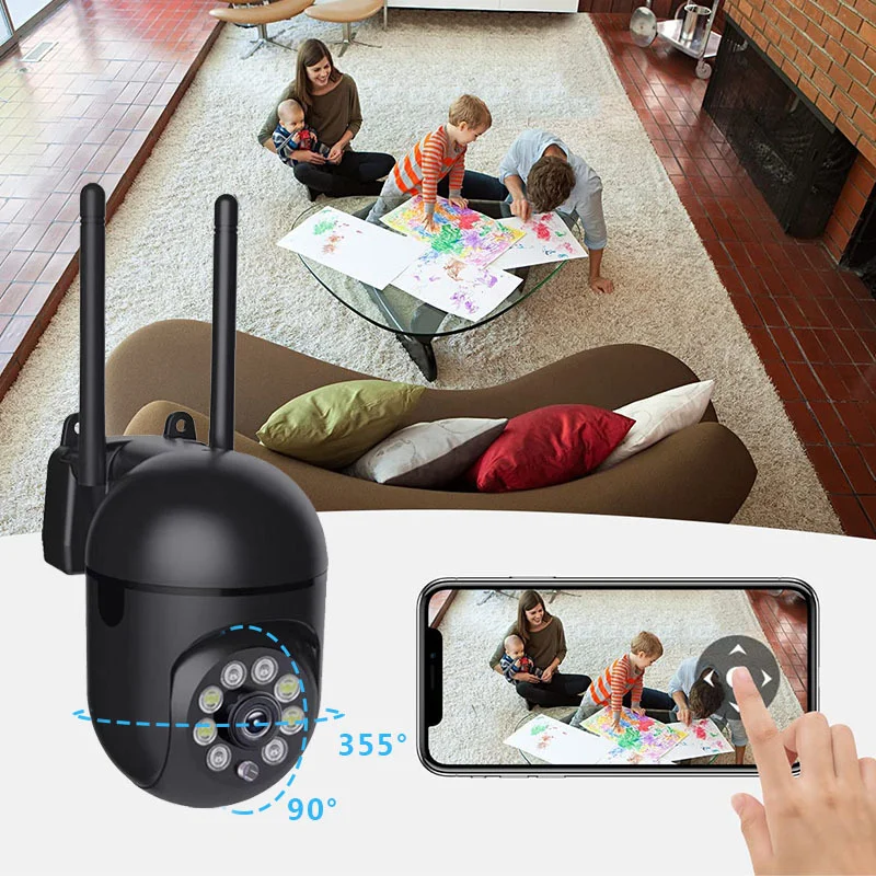 ''Minion'' Style 2K HD Indoor WiFi Camera - Night Vision, Remote Viewing, Wall Mountable for Home Security