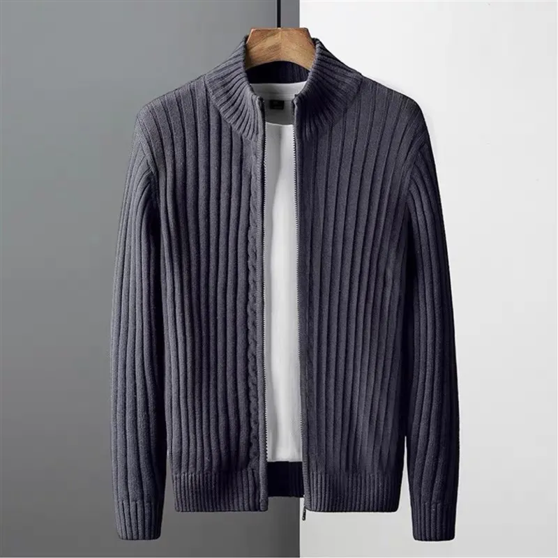 

Men's Thiened Zipper Sweater Cardigan Spring Autumn Winter Outerwear Knitted Jaet Trendy National Sle Casual Wear