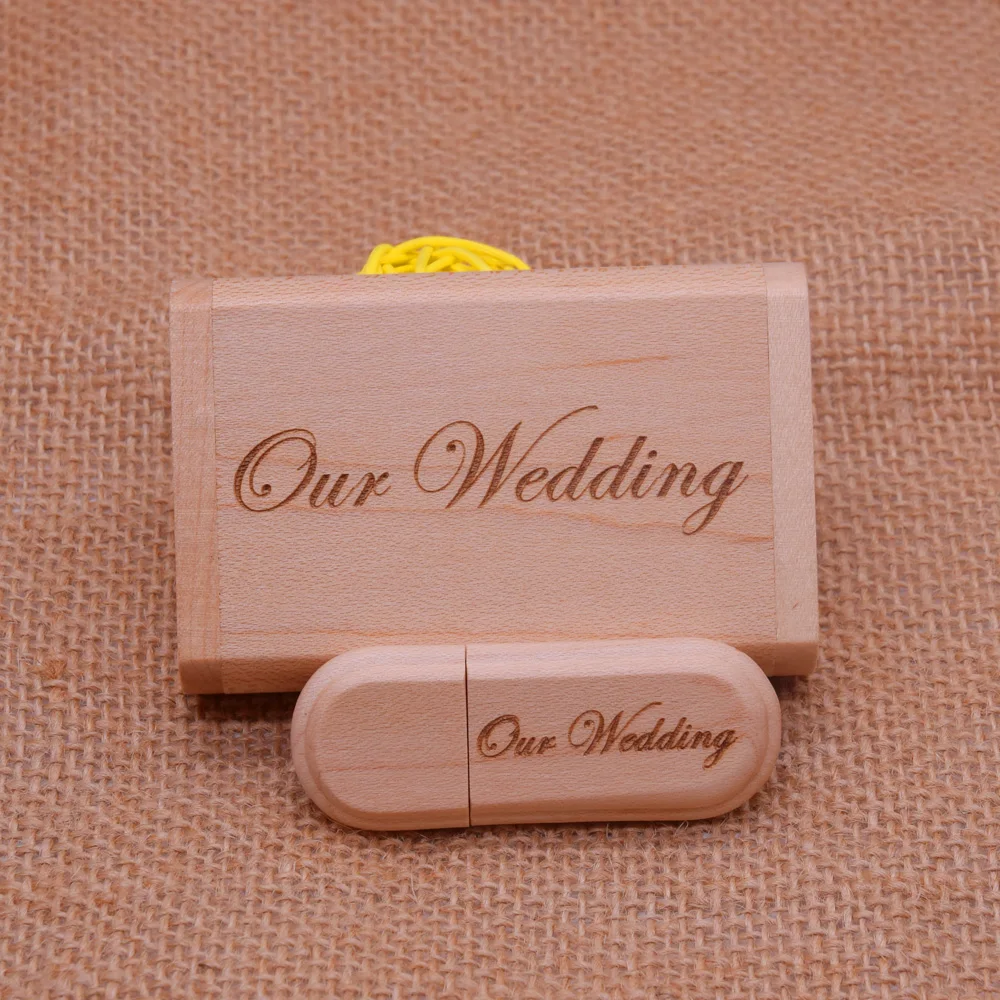 10PCS/LOT USB 3.0 Wood usb + box Flash Drive 4gb 8GB 16gb 32gb 64GB 128GB Pendrive Gifts memory stick U Disk free custom logo