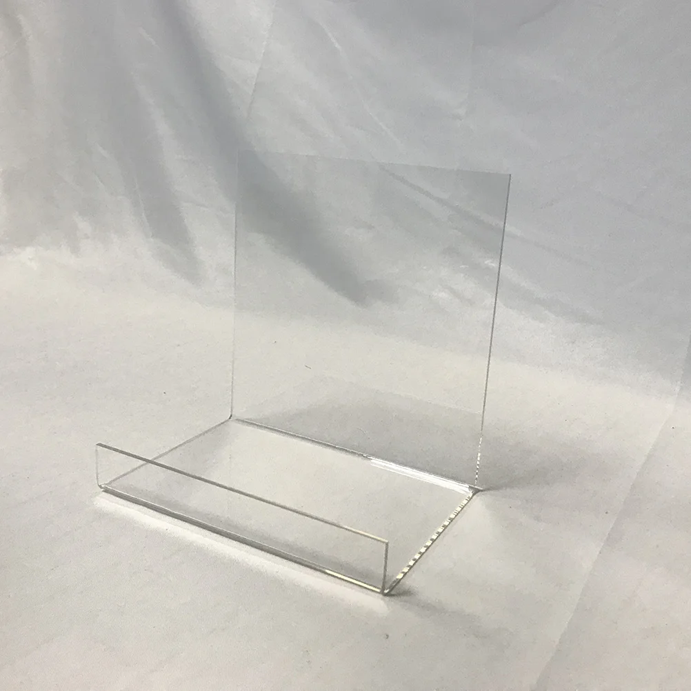 

2Pcs Acrylic Bookends Transparent Sturdy Book Holders Desktop Organizer for Books Files Office Study Table Bookends