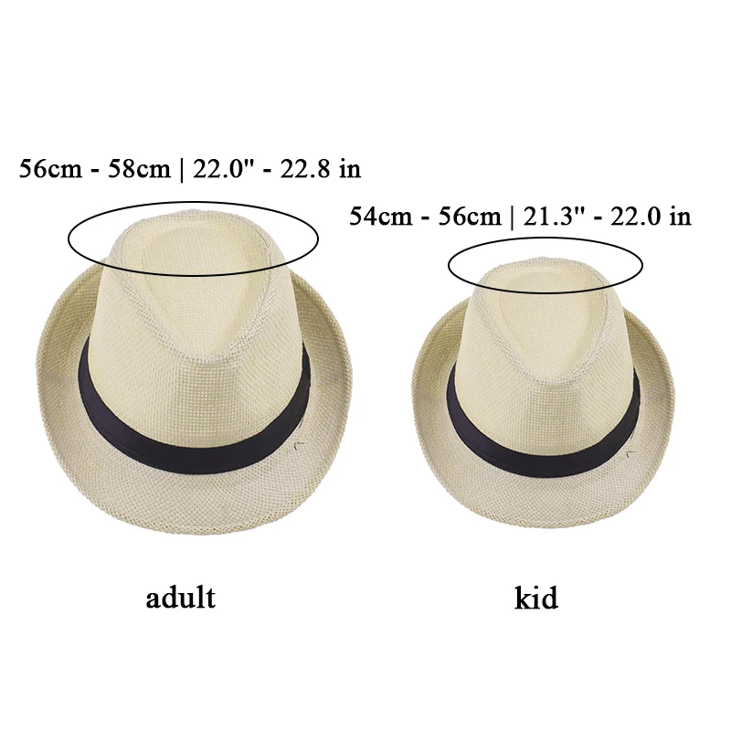 Men & Kids Jazz Hat Old Man Cap Short Brim Solid Color Cuban Cap Panama Hat Sun Hat Breathable Fedora Hat Summer Casual Straw