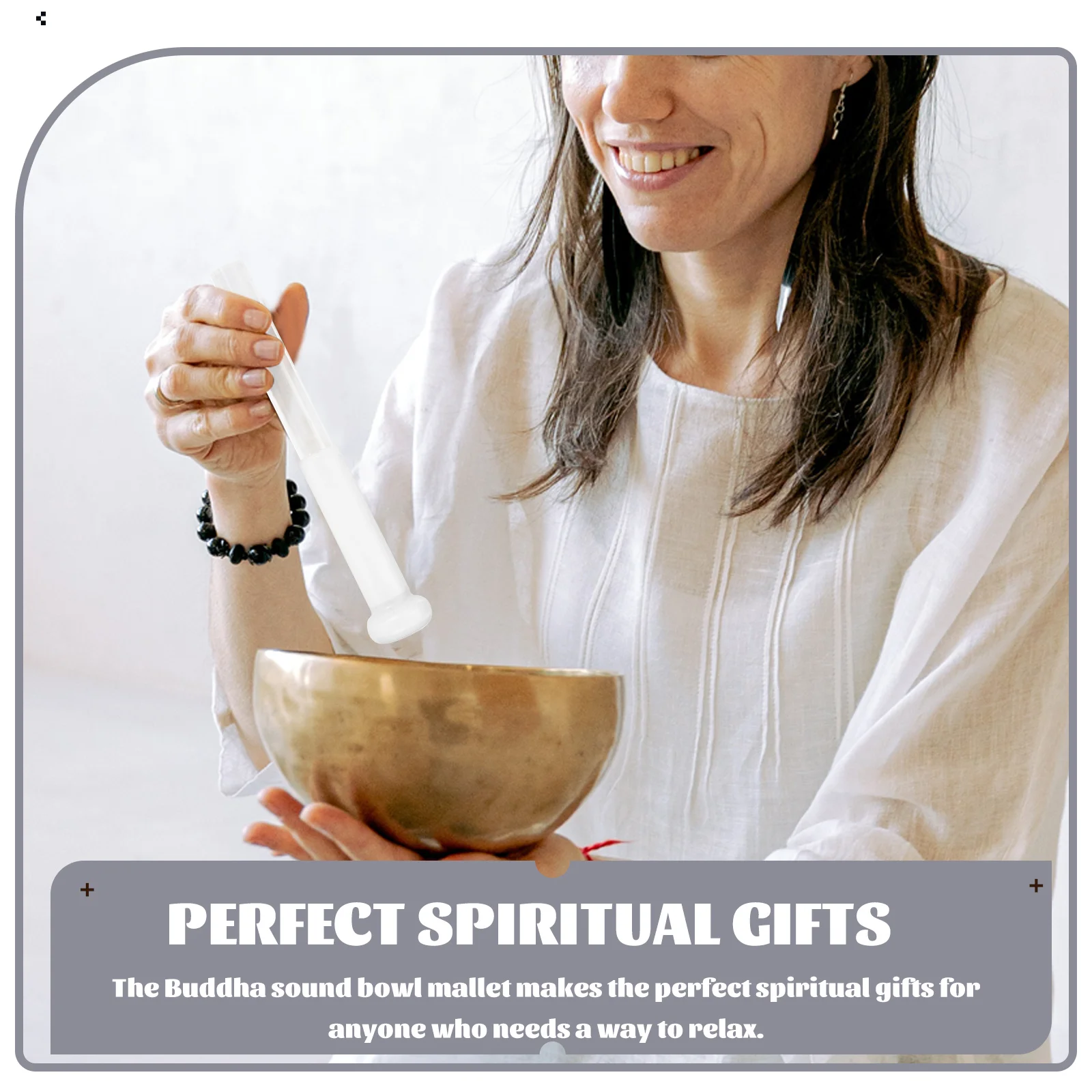 

Crystal Striker Acrylic For Singing Bowls Small Lightweight Durable Clear Sound Nepalese Buddha Stick Chanting Mallet Sound