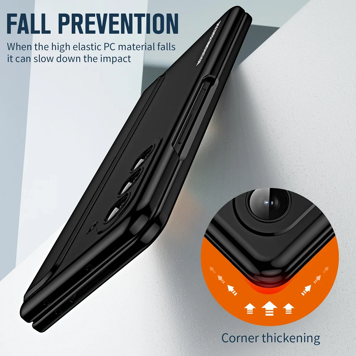 For Samsung Galaxy Z Fold 5 4 Case Skin Friendly Frosted Removable Pen Slot Bracket Tempered Film Folding Shockproof Hard Cover