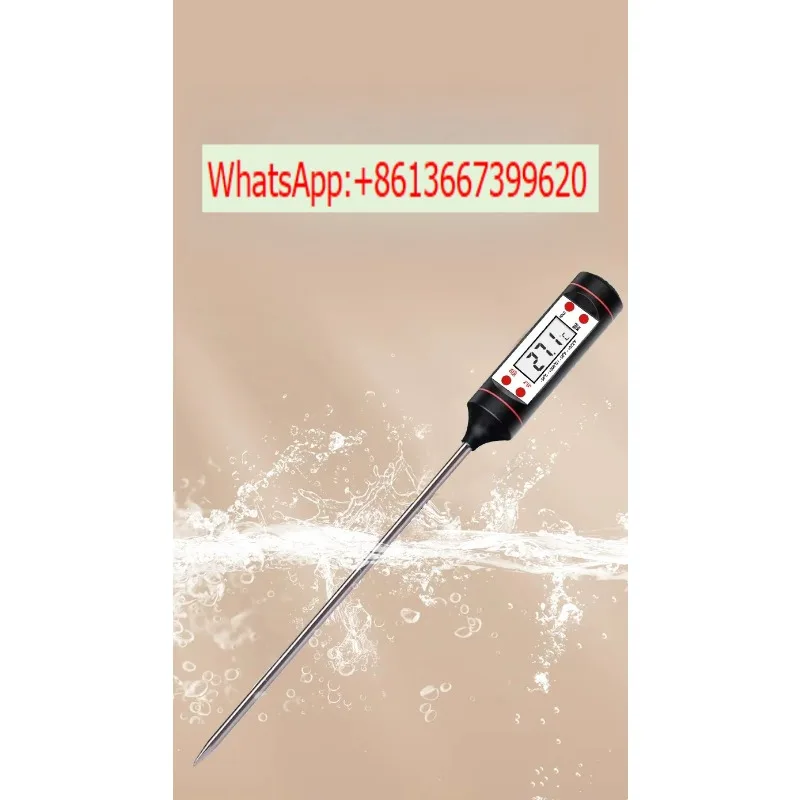 Food thermometer measures water temperature, oil temperature, air conditioner commercial electronic probe