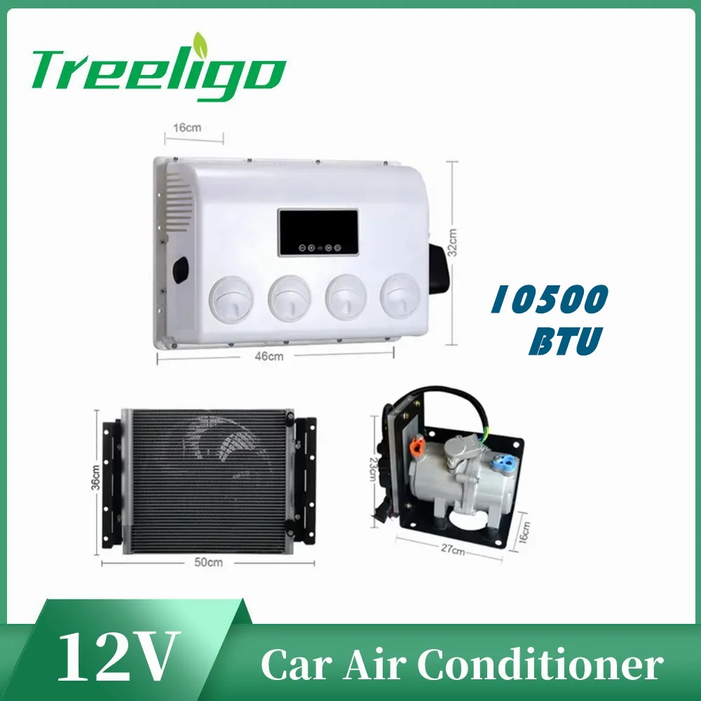 

Treeligo Electric Truck Sleeping Cab Air Conditioner 12V Motorhome RV Camper Van Tractor Vehicle Car Air Conditioning A/C 24v