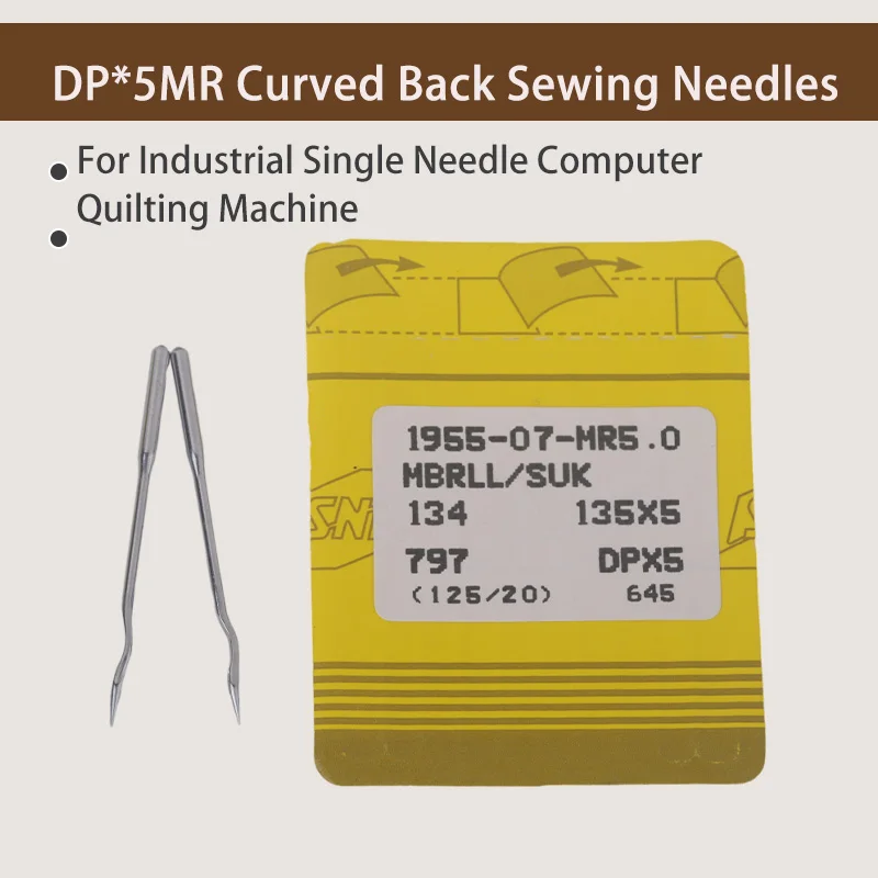 DPX5MR DP*5MR 135x5 Curved Back Sewing Needles For Industrial Single Needle Computer Quilting Machine Spare Parts