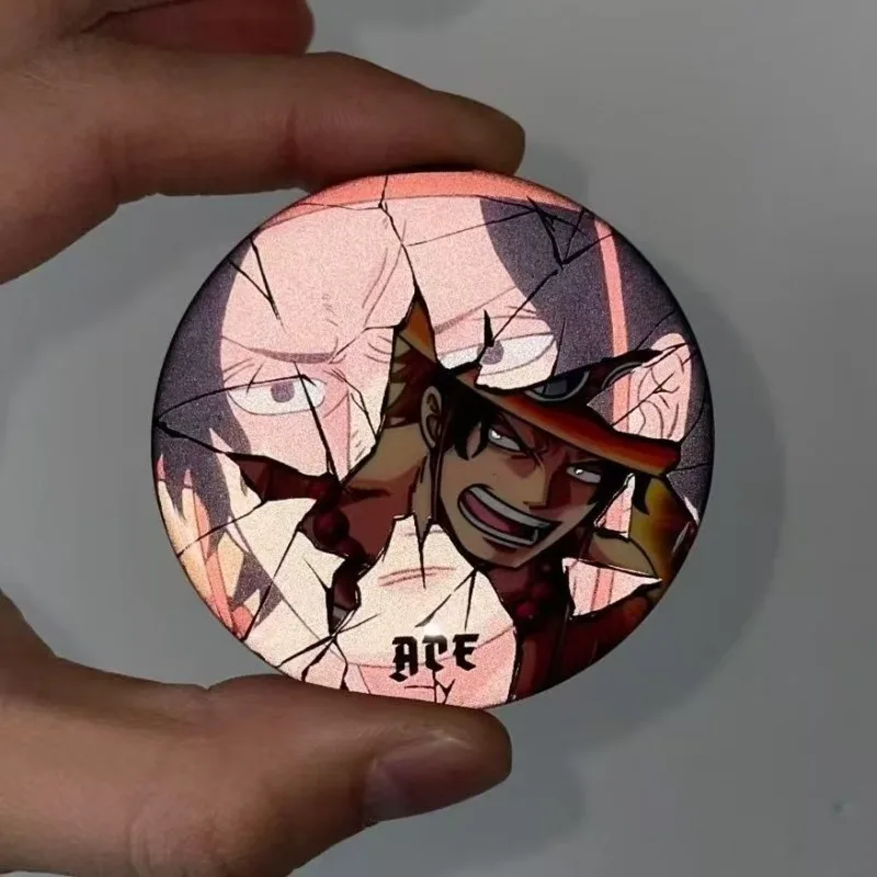 One Piece Fan Milk um die kaputte und reflektierende Barji Empress Ace Charakter Abzeichen Dekoration Anhänger Sammlung Geschenk