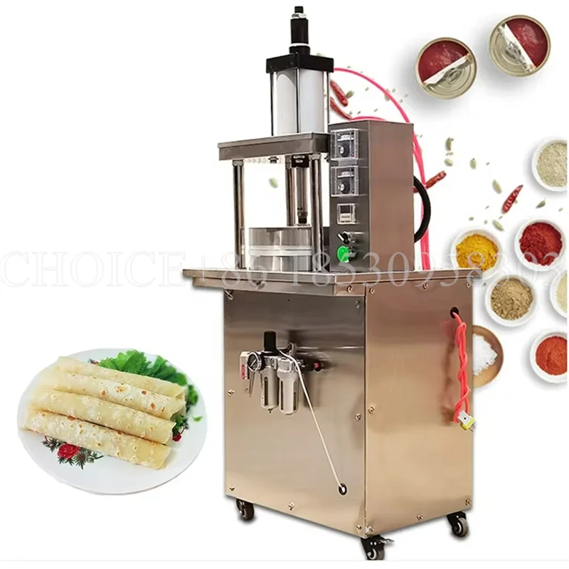 Automatic Pneumatic Tortilla Former Pancake Pizza Crust Base Dough Pita Press Presser Form Machine Spring Rolls Pressing Machine