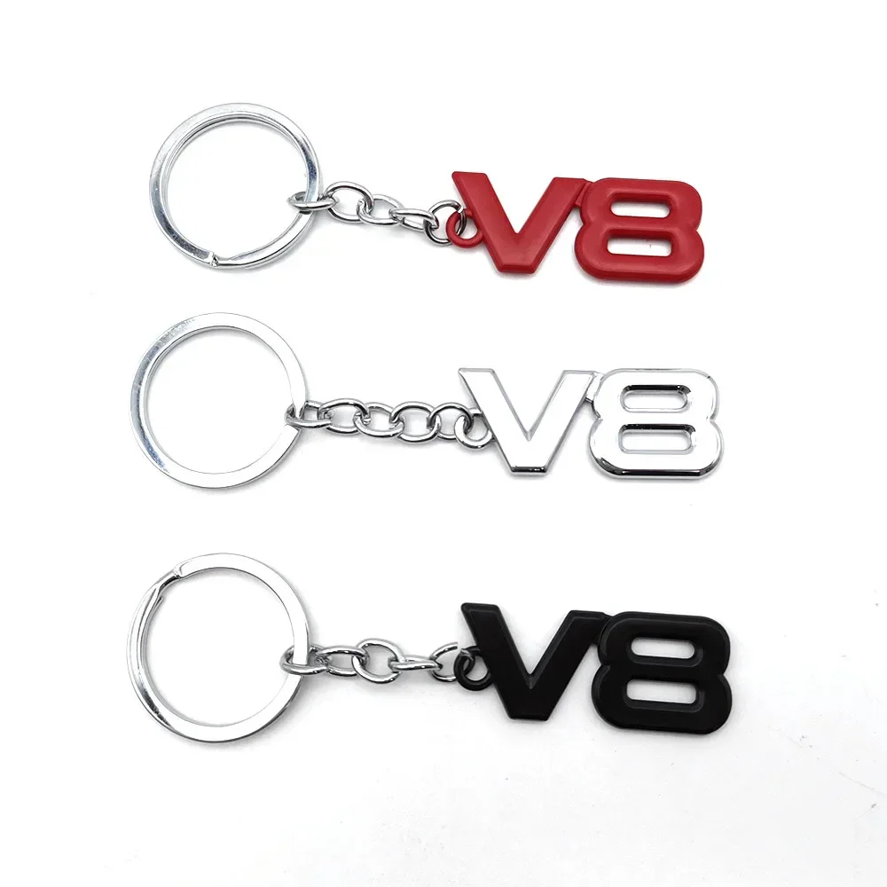 Llavero Metálico para Coche con Logo V8 para Honda Fit City Civic HRV CRV Beat Accord Vision Insight Elysion CRZ Vezel