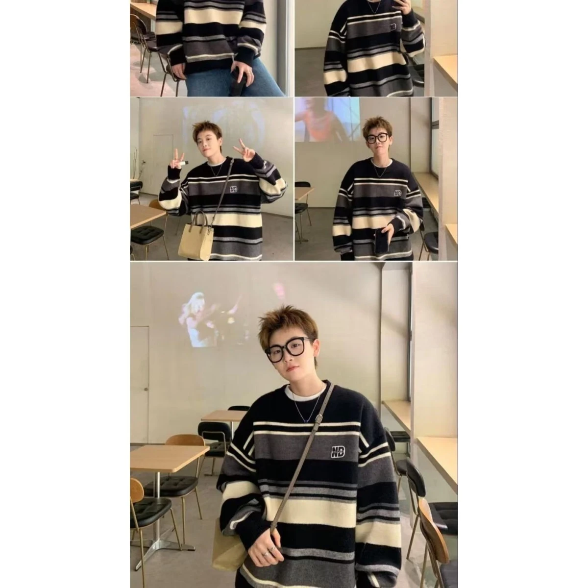 

Облегающий круглый трикотаж Ne, мужская модная осенне-зимняя основа irt 2024, новинка Sle Gentlemanly Quali, повседневная верхняя часть тела