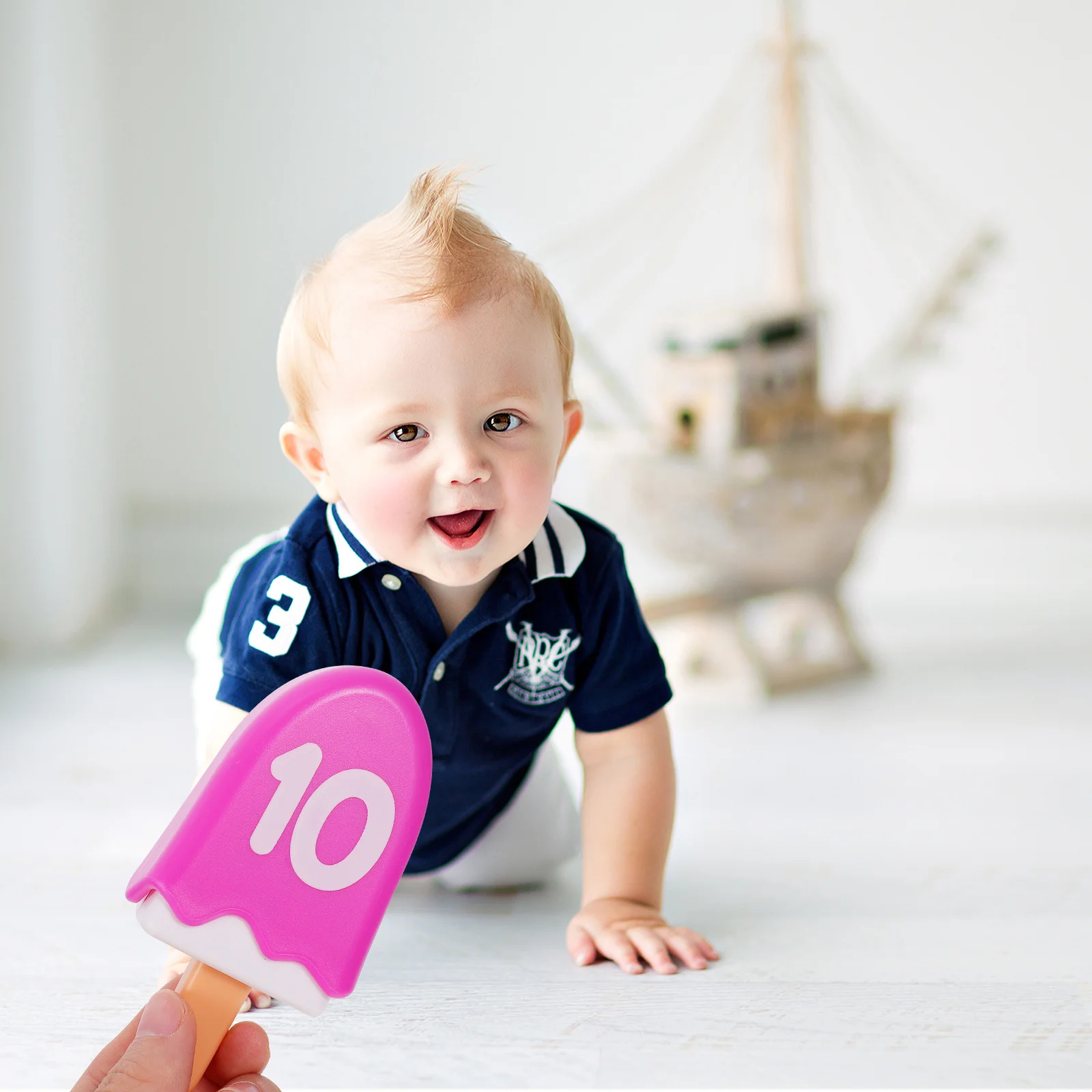 1 セットデジタルアイスキャンディーゲーム子供用数字認識学習マッチングカラフルなアイスクリームプレイセット教育認知活動