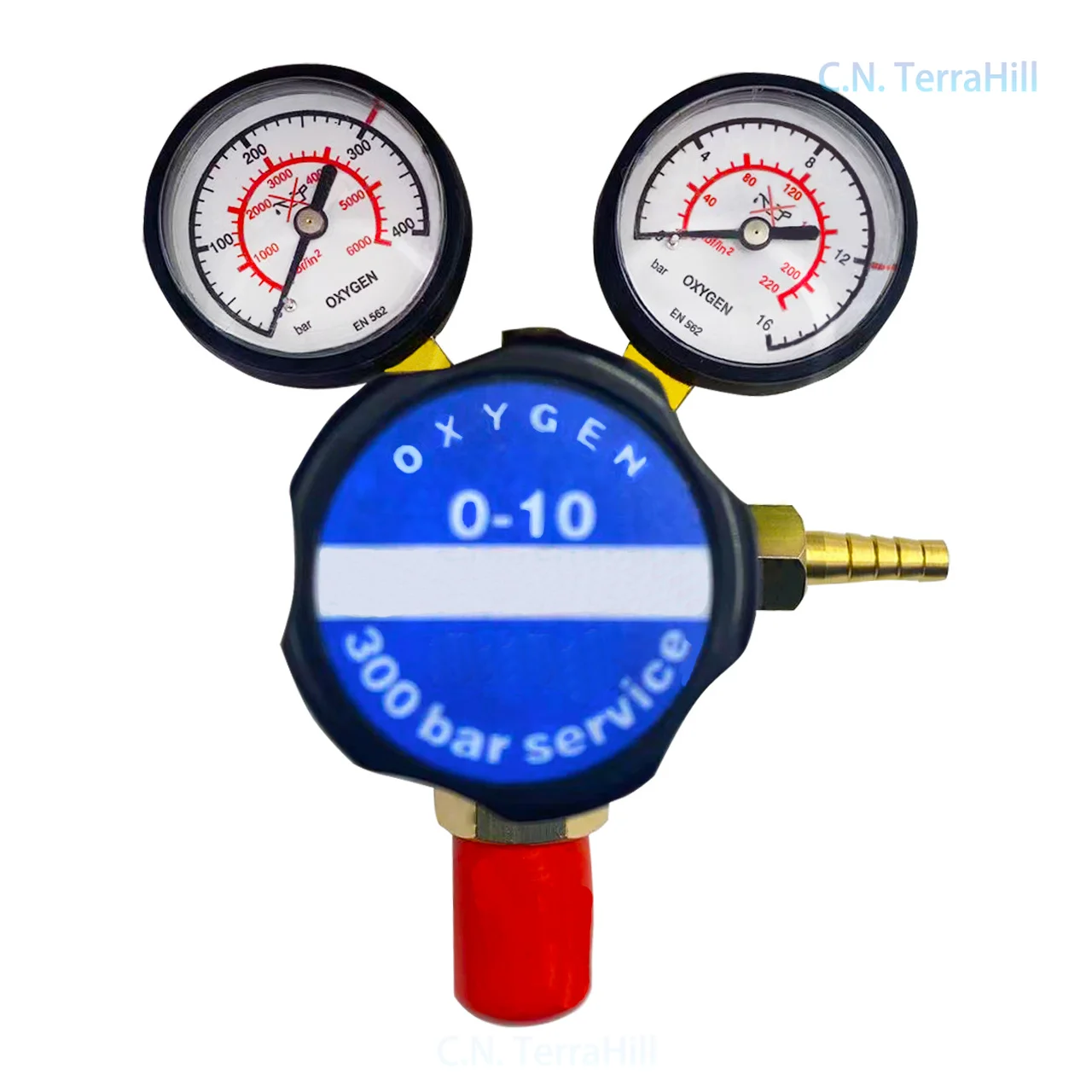 High Pressure Nitrogen Gas Pressure Regulator CGA580 American Style Relief Valve for Welding and Industrial Gas Cylinders