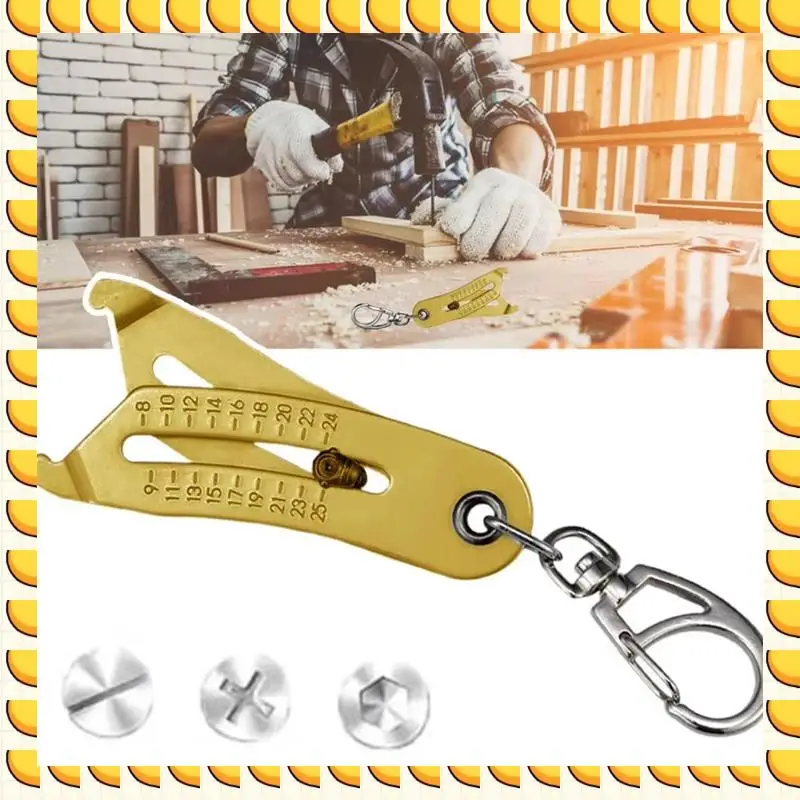 

BAAU Portable Precise Thread Size Checker Keychain - Bolt Size Finder Keychain, Nut And Bolt Thread Gauge Identifier