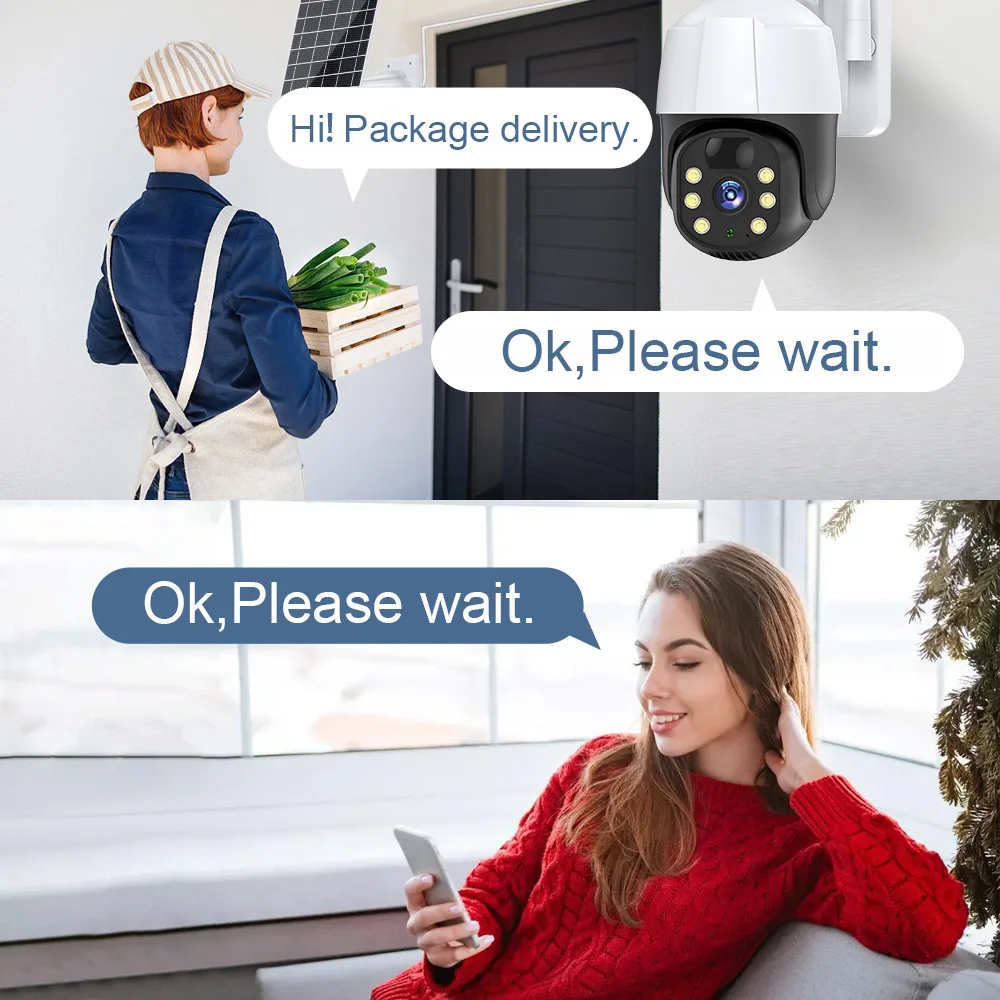 كاميرا تعمل بالطاقة الشمسية واي فاي في الهواء الطلق PIR كشف الإنسان التحكم عن بعد رصد للرؤية الليلية مقاوم للماء المدمج في بطارية الأمن كاميرا IP