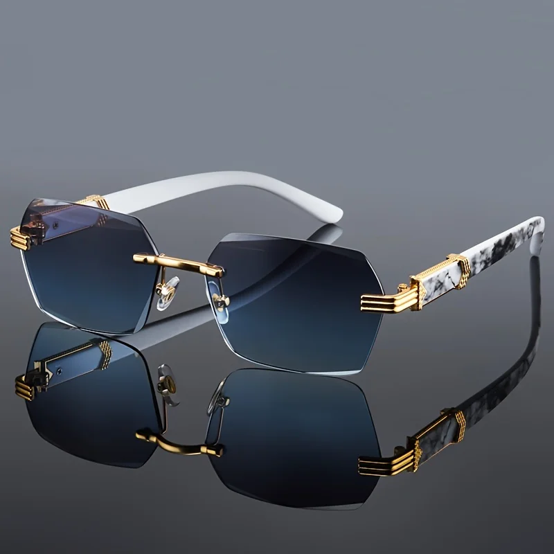 Fashion Women Rimless Sunglasses Men Populare Frameless Sun Glasses Male Female Classic Square Traveling Shades UV400
